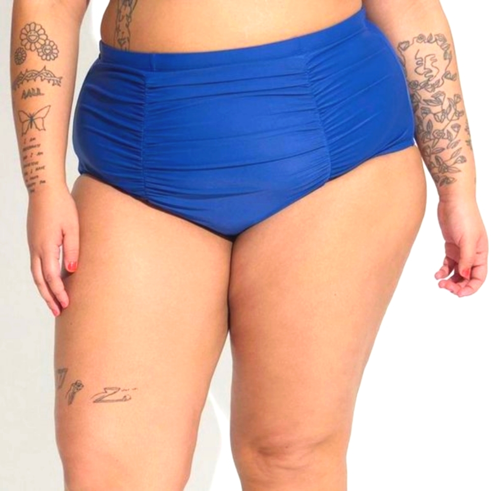 ❤️NWT TORRID SWIM BOTTOM - HIGH RISE - TUMMY CONTROL  POCKETS - RUCHED PLUS SIZE